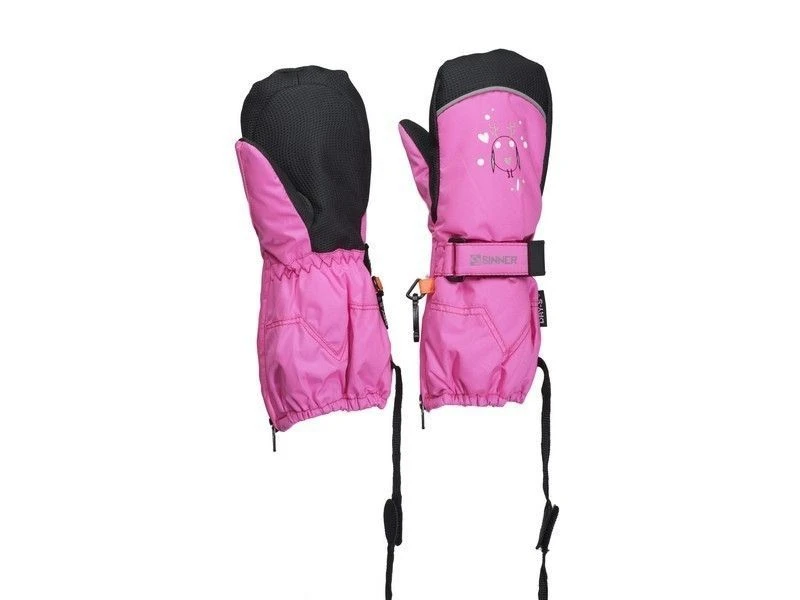 Sinner Meisjes Handschoen Timber Mitten Neon Pink 3 Sinner Meisjes Handschoen Timber Mitten Neon Pink