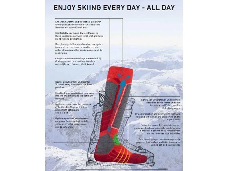 Falke Dames Ski-sok SK2 Rose 5 Falke Dames Ski-sok SK2 Rose - Afbeelding 3